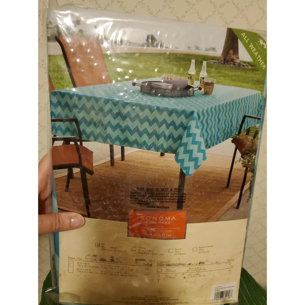 Sonoma Indoor Outdoor‎ Chevron Tablecloth
